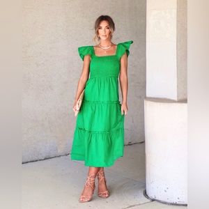 Very flattering Cotton Smocked Midi (for tall gals) Maxi for short gals)